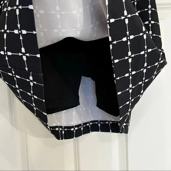 Tail black and white tennis boho arrow square pattern skirt with pockets size 4 - Picture 4 of 11